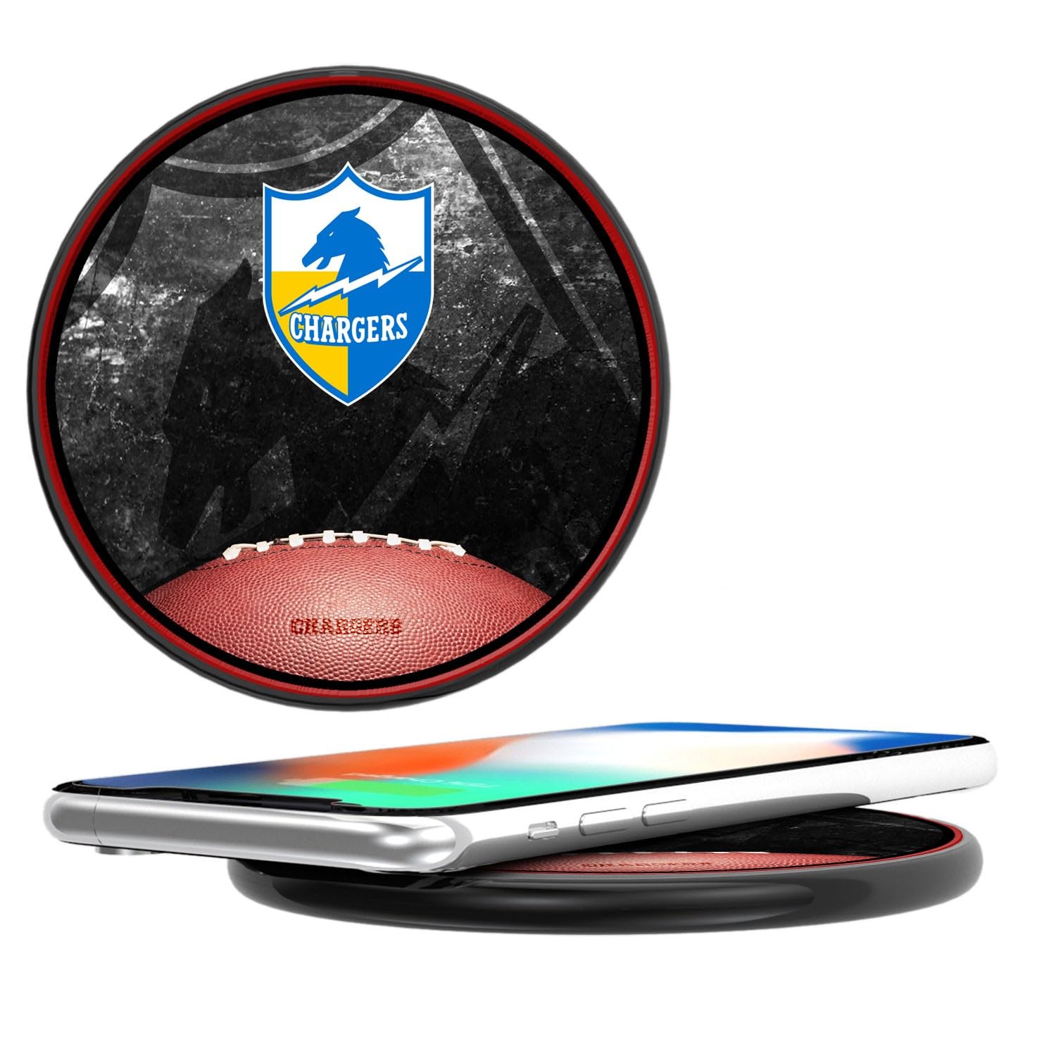 Los Angeles Chargers 10W Fast Wireless Charger - NFL Team Logo Qi-Certified Pad for iPhone, Samsung & AirPods | Perfect for Office, Car & Nightstand Charging