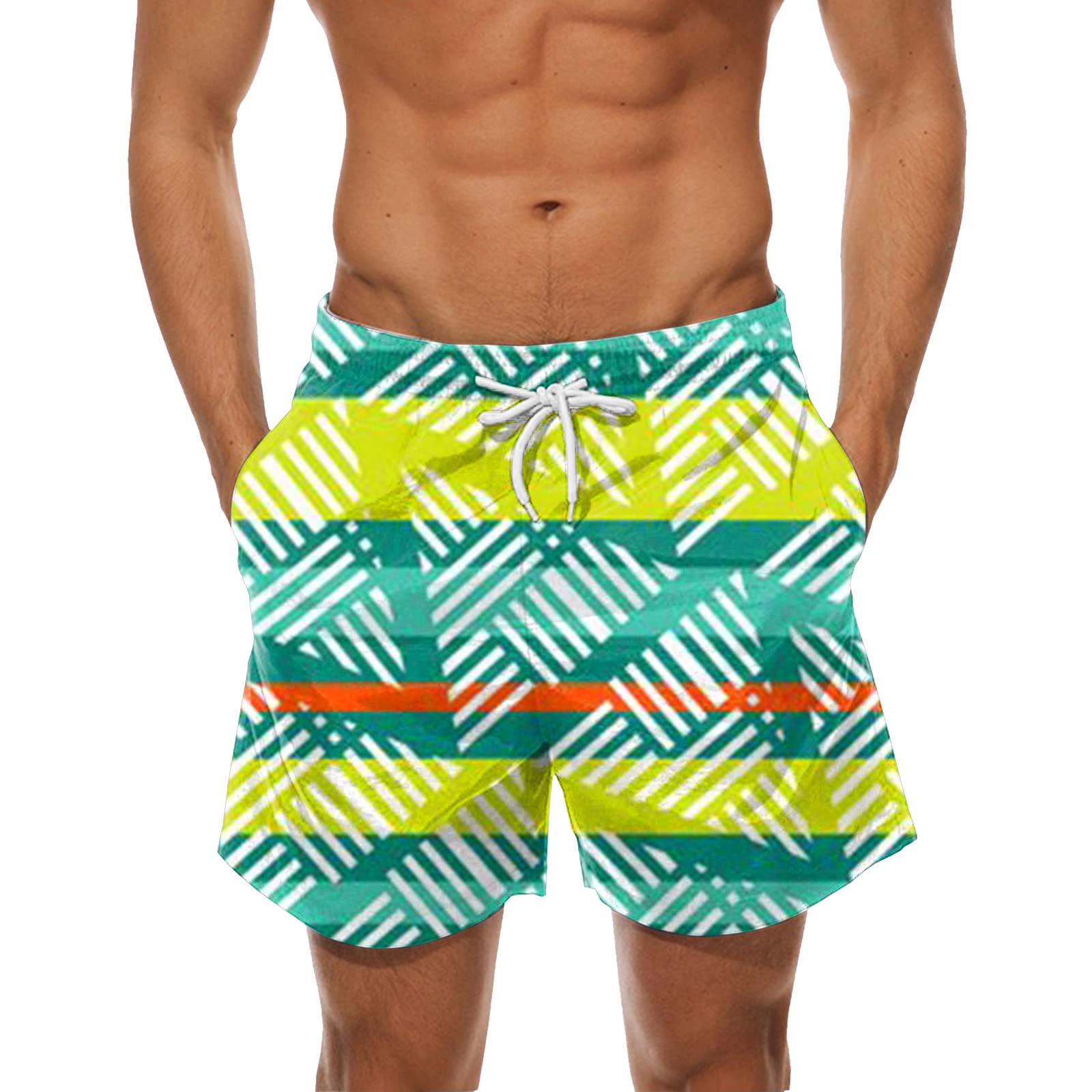 **Men's Quick-Dry Swim Trunks - Fashion Casual Board Shorts for Beach, Pool & Summer Activities | Lightweight & Comfortable Swimwear for Swimming, Surfing & Outdoor Fun**