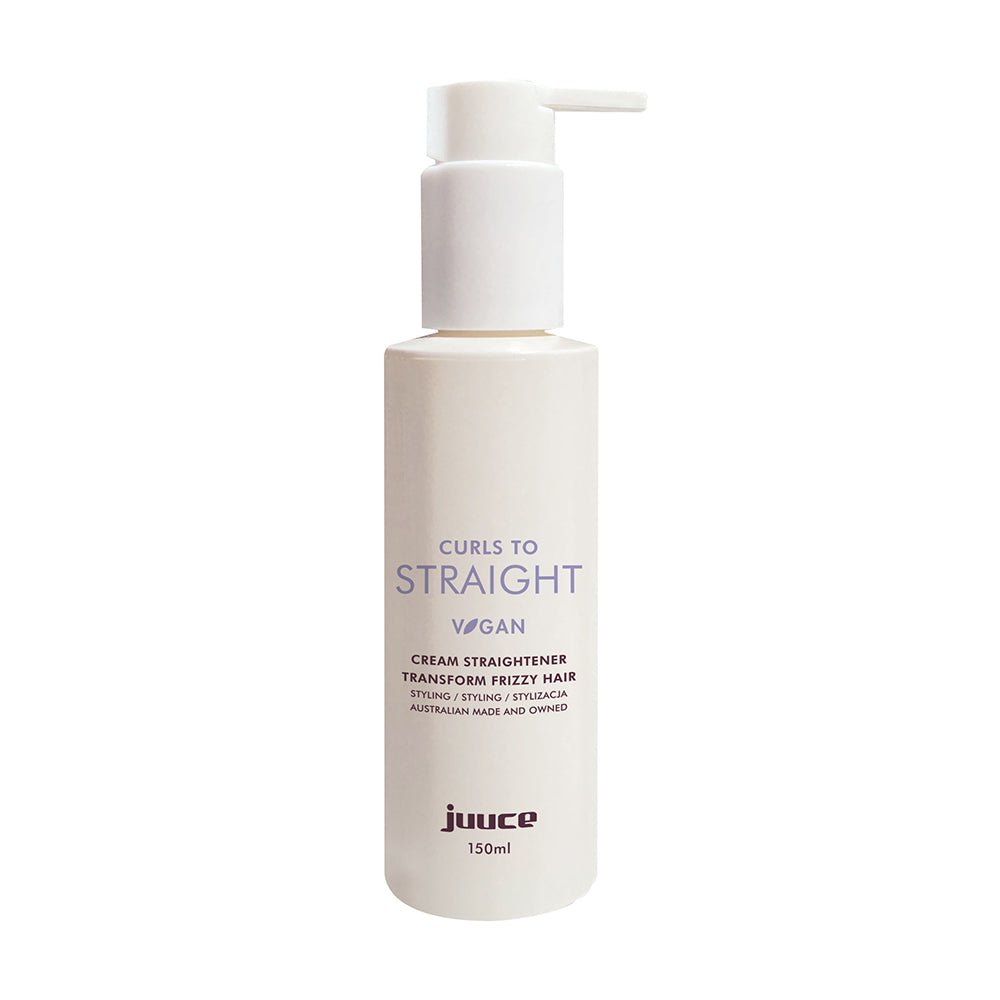 Juuce Curls To Straight Hair Styling Cream 150ml - Transform Curly to Straight Hair for Smooth, Frizz-Free Styles at Home or Salon