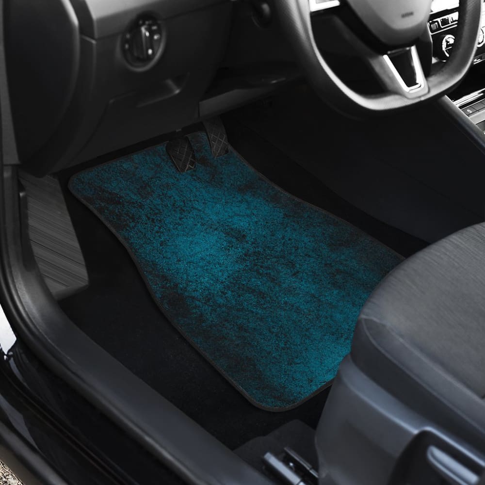 Premium Navy Blue Grunge Car Floor Mats - Heavy Duty All-Weather Protection for Trucks & SUVs - Perfect Gift for Car Enthusiasts & Road Trips