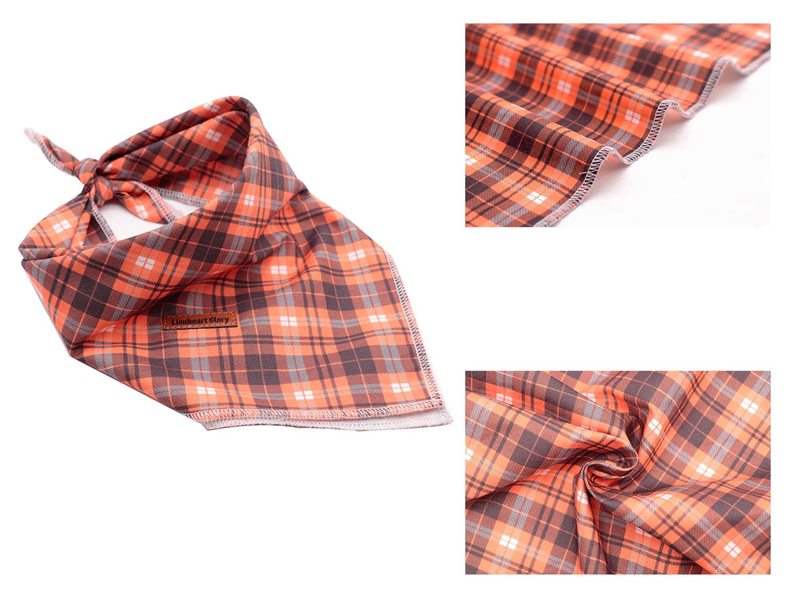 Lionheart Glory Fall Dog Bandana - 1 Pack Washable Soft Cotton Halloween Bib Scarf, Adjustable Kerchief Square Bandanas for Small Dogs - Perfect for Halloween Costumes, Autumn Walks & Pet Photo Shoots