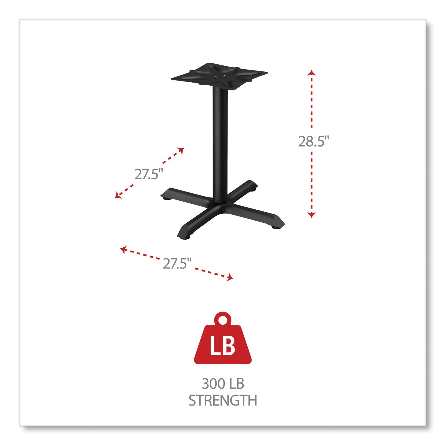 Alera Hospitality Series Single Column Base - 27.5