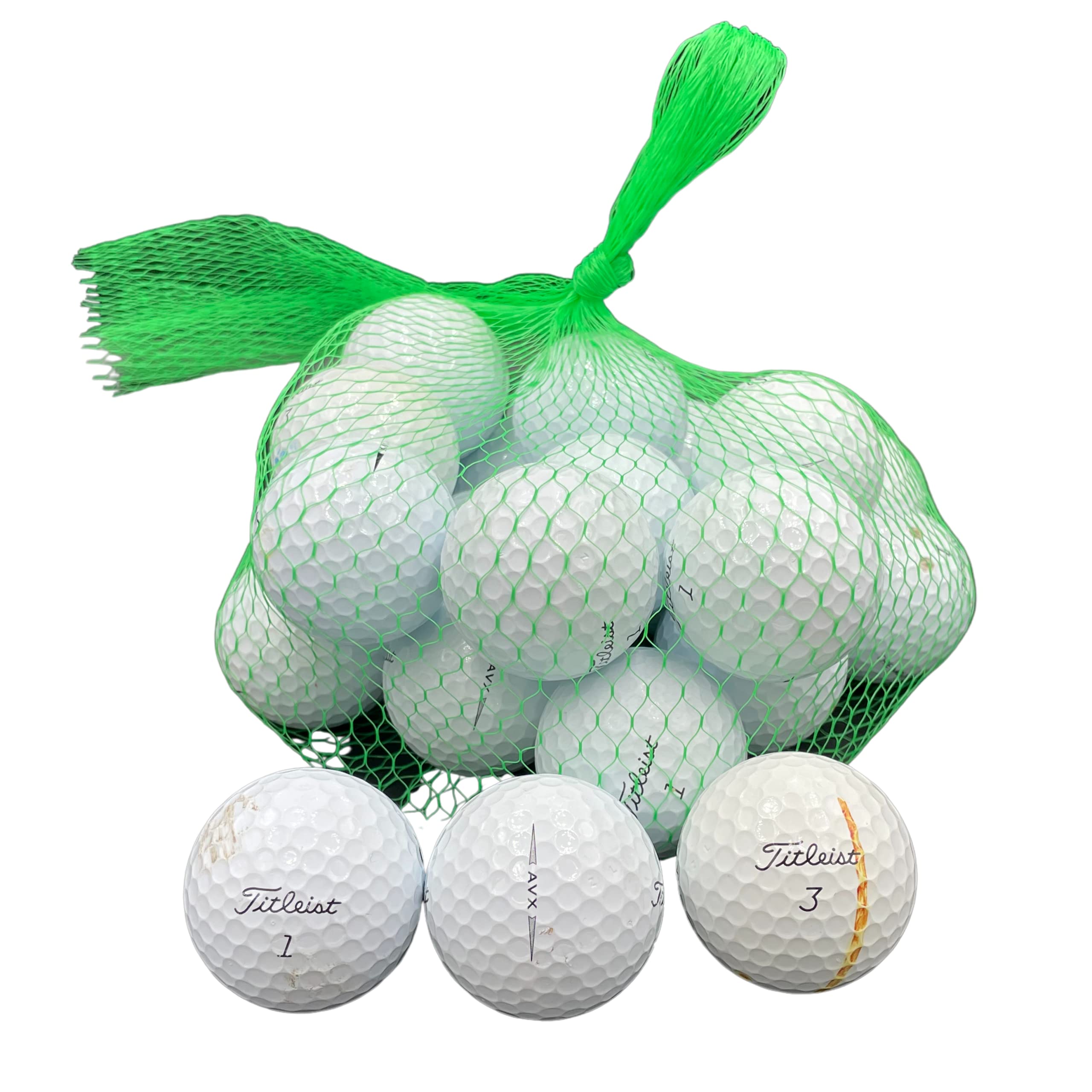 AVX Used/Recycled AAA Grade Golf Balls in Excellent Condition - Perfect for Practice, Driving Range & Budget-Friendly Golf Games
