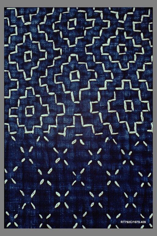 Premium Sashiko Hishi Moyo Japanese Fabric for Embroidery, Quilting & DIY Crafts – Perfect for Boro Stitching, Home Decor & Fashion Accessories