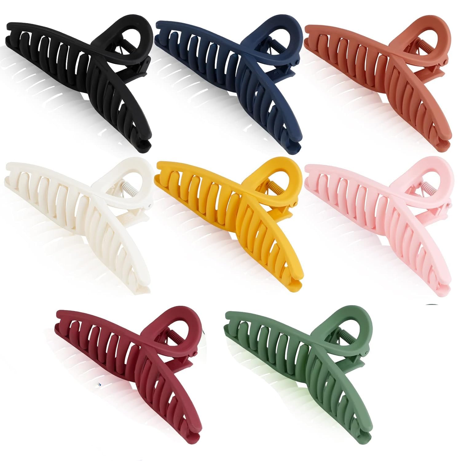6 Pcs Large Butterfly Hair Claw Clips for Women - Strong Hold Matte Jaw Clips, Non-Slip Banana Claw Hair Accessories for Thin Hair & Styling | Perfect for Updos, Ponytails & Everyday Hairstyles