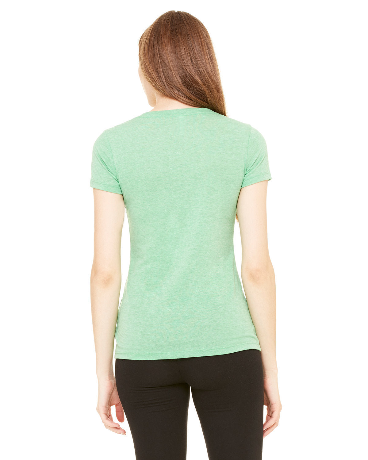 Bella + Canvas 8435 Women's Triblend Short Sleeve V-Neck T-Shirt - Soft & Comfortable Casual Tee for Everyday Wear, Gym, and Layering