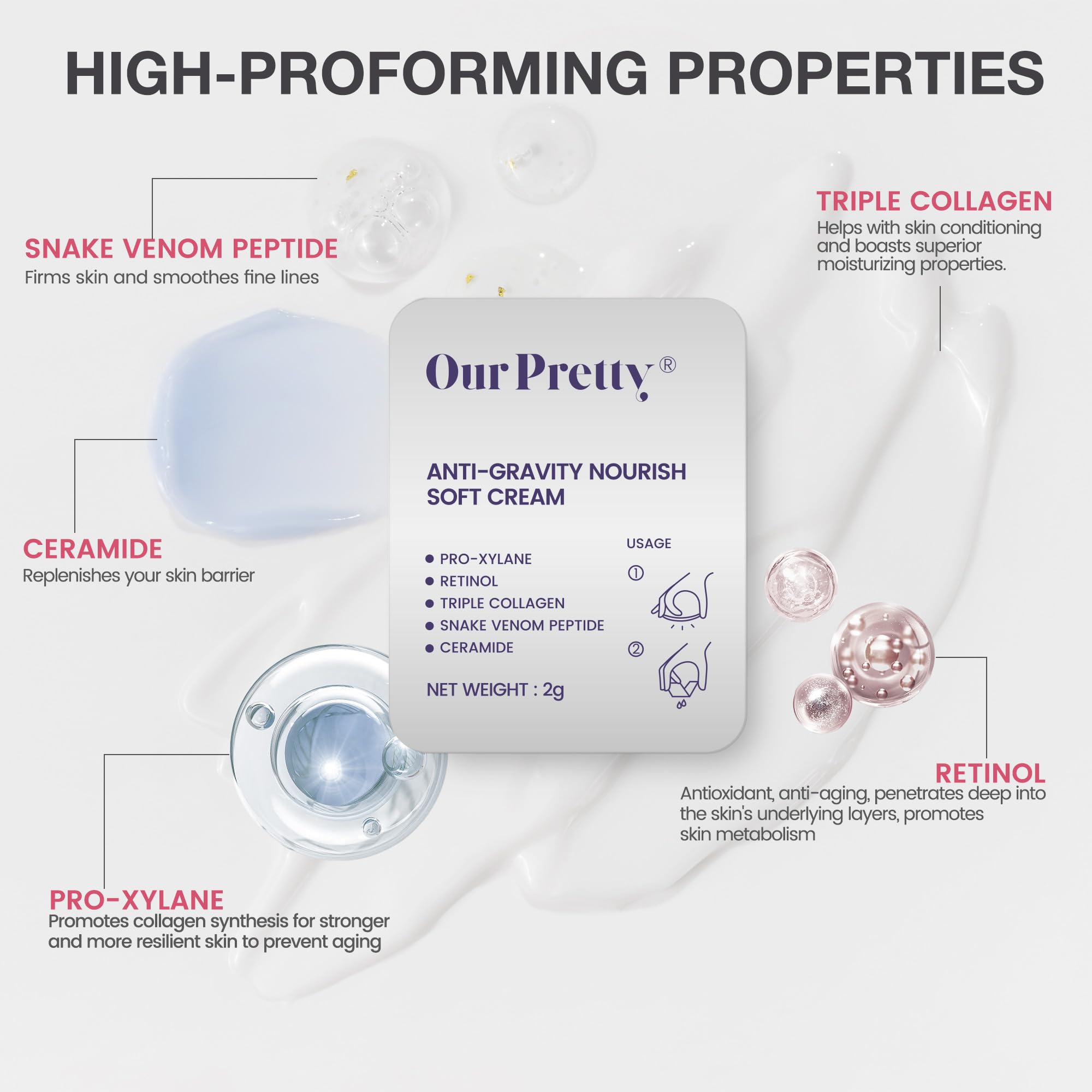 Snake Venom Collagen Eye Patches & Anti-Aging Face Cream - Hydrating Under Eye Masks for Puffy Eyes & Dark Circles + Triple Collagen Peptide Moisturizer for Wrinkle Reduction & Skin Firming | Perfect for Night Routine & Travel Skincare
