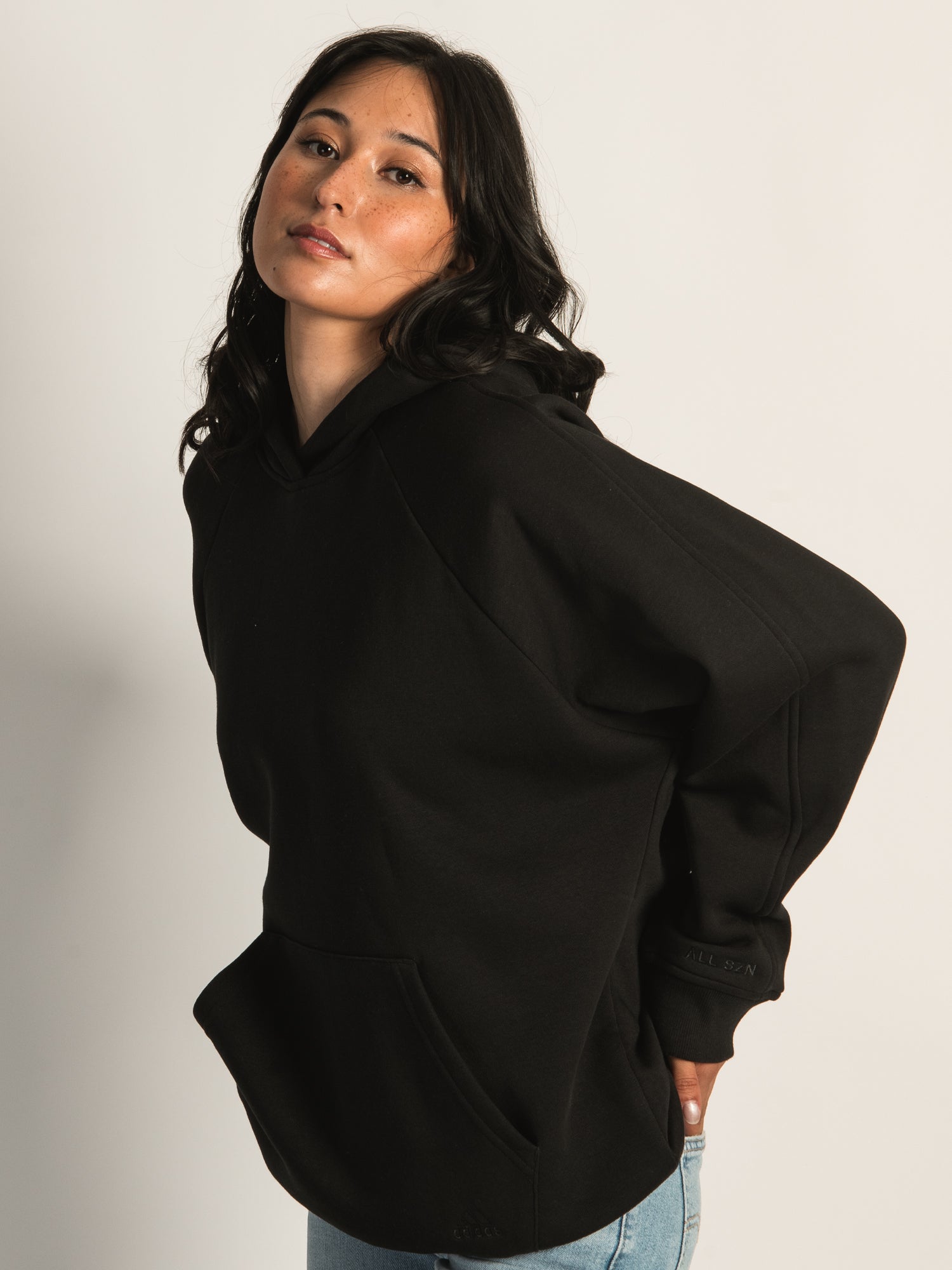 Adidas All Season Boyfriend Hoodie for Women - Cozy Oversized Sweatshirt for Casual Wear, Lounge & Outdoor Activities | Clearance Sale