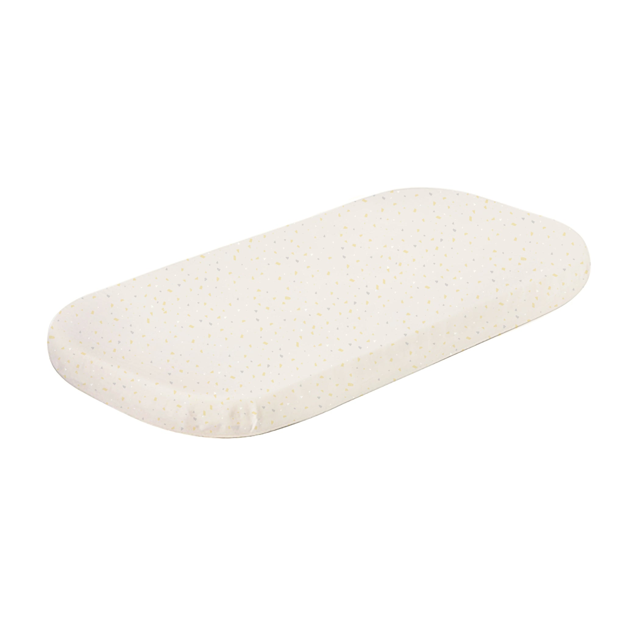 Premium Terrazzo 2-Pack Bassinet Fitted Sheets - Soft White & Wheat Colors | Perfect for Nursery, Baby Shower Gifts & Newborn Essentials