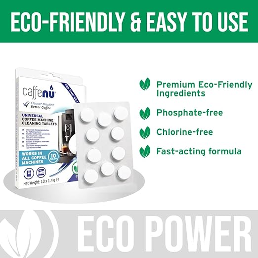 Best Coffee Machine Cleaner Tablets - 10 x 1.4g Descaler Tablets for Keurig, Nespresso & Espresso Machines - Deep Clean & Remove Limescale - Perfect for Home & Office Use
