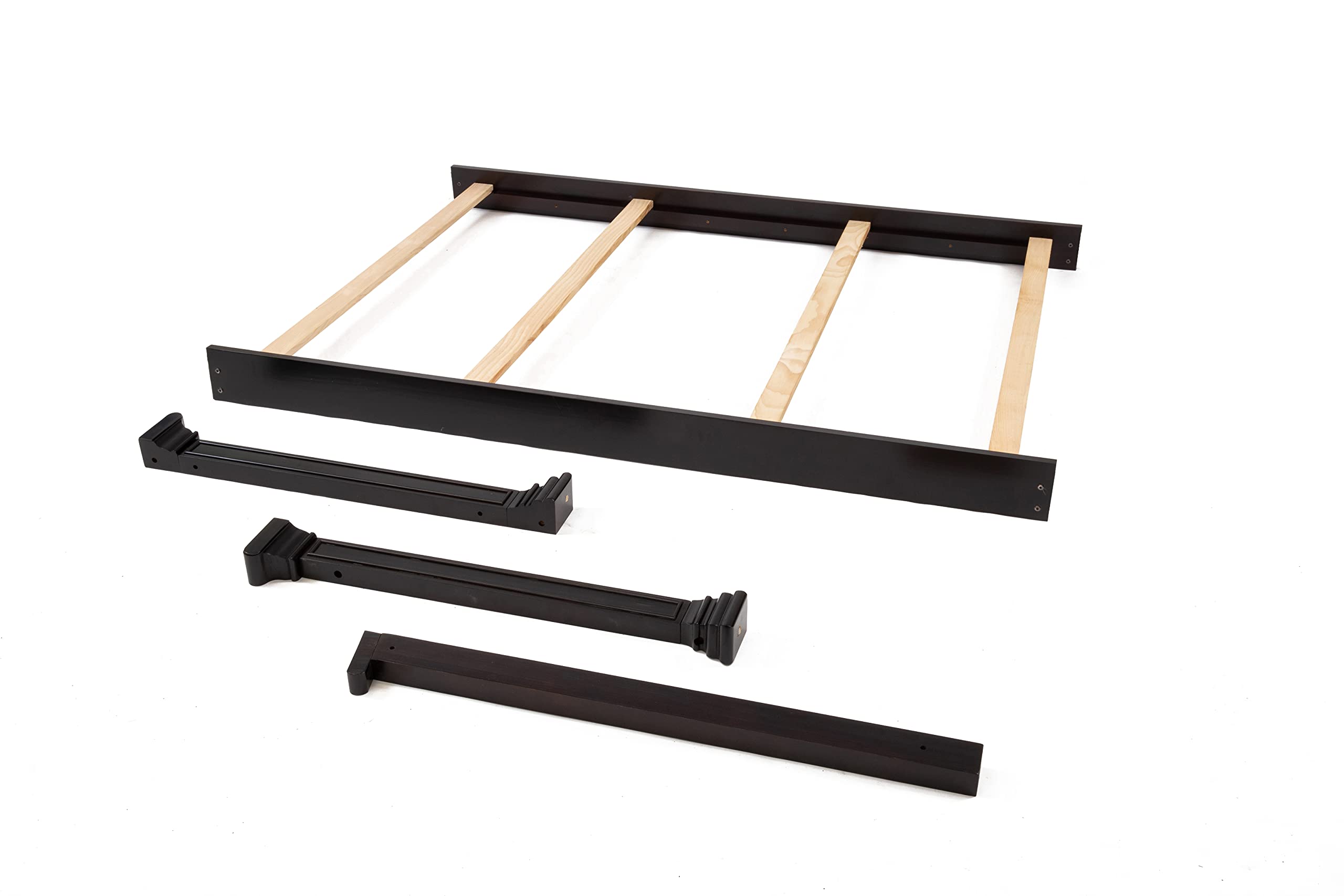 Full-Size Conversion Kit Bed Rails for Sorelle Crib & Changer Combos - Compatible with Berkley, Brittany, Princeton/Tuscany, Sedona, Verona & Vista Elite Models (Espresso Finish) | Safe Toddler Bed Transition for Nursery & Daycare Use