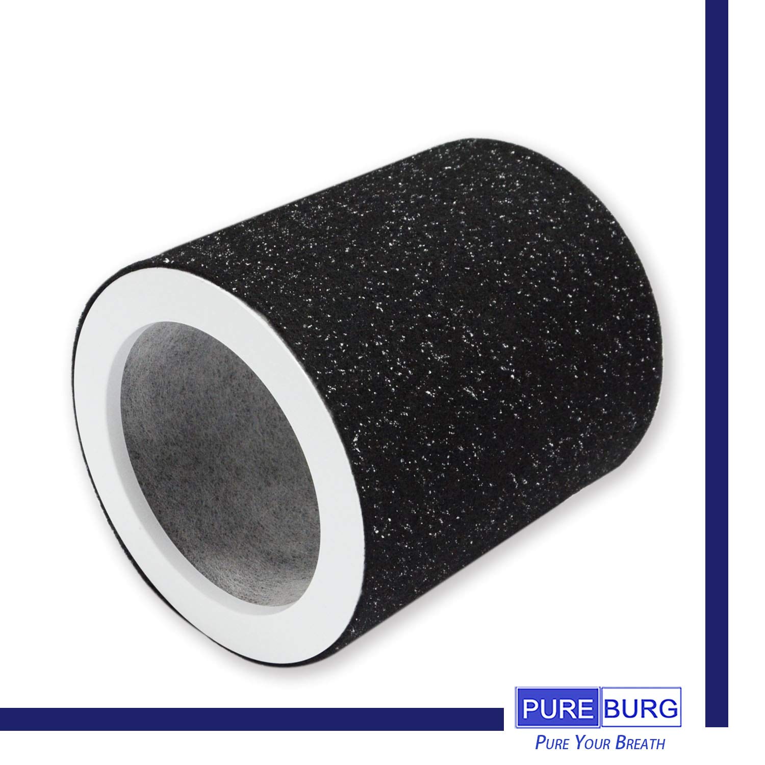 PUREBURG Replacement Filter Set for Hunter HP400 Cylindrical Tower Air Purifier - H13 True HEPA + 4 Activated Carbon Pre-Filters | Dust, VOCs, Pet Dander Removal | Ideal for Home, Office, Bedroom & Allergy Relief