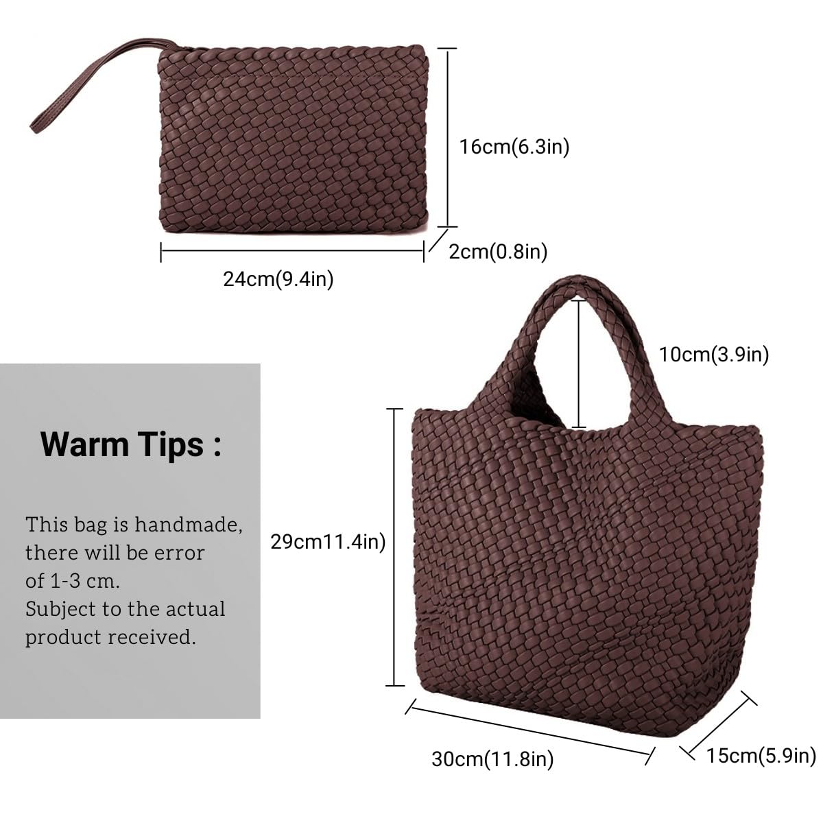 Vegan Leather Woven Tote Bag for Women - Handmade Large Shopper Shoulder Purse | Perfect for Work, Travel & Everyday Use