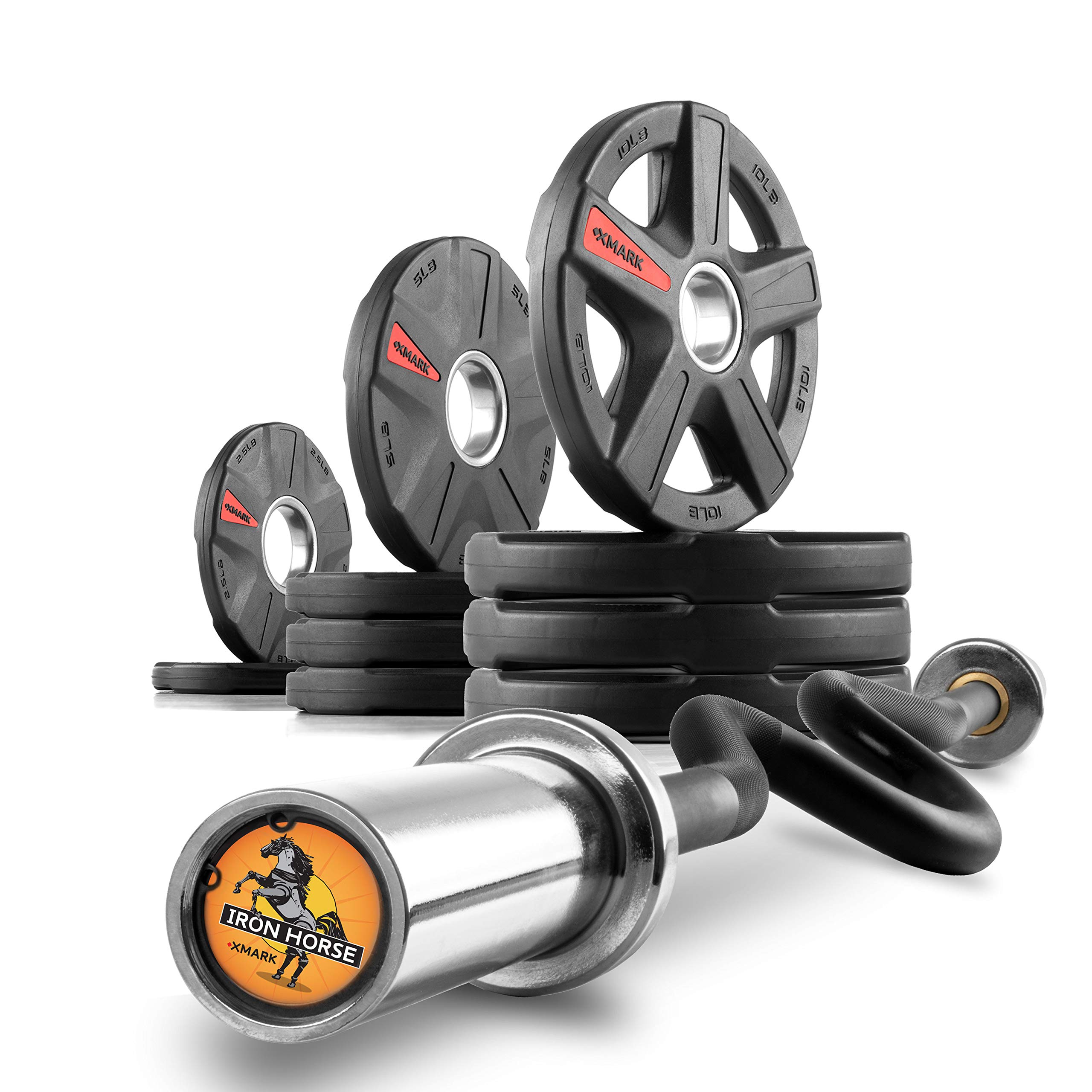 XMark Olympic Weight Set with EZ Super Curl Bar - 300LB 2