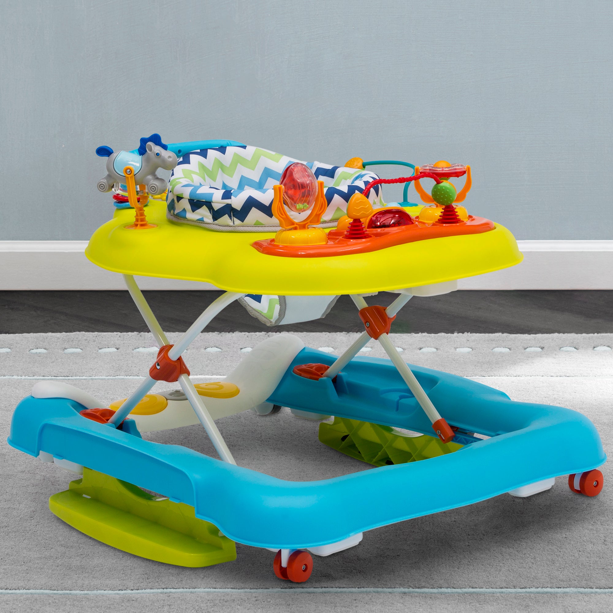 4 in 1 Discover & Play Musical Baby Walker - Interactive Learning Toy with Lights & Sounds for Toddlers 6-12 Months - Perfect for Early Development & First Steps