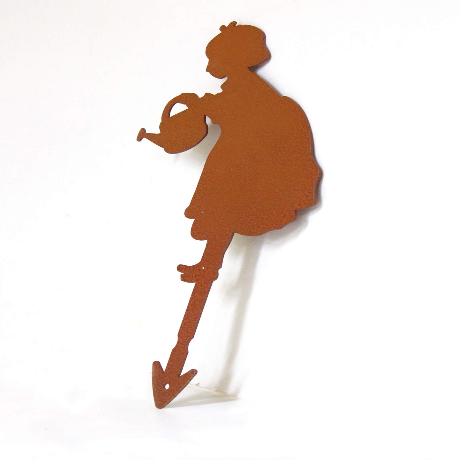 Powder Coated Garden Stakes - Decorative Hair Girl Statue for Outdoor Yard & Garden Decor - Perfect for Flower Beds, Patios, and Lawn Ornaments