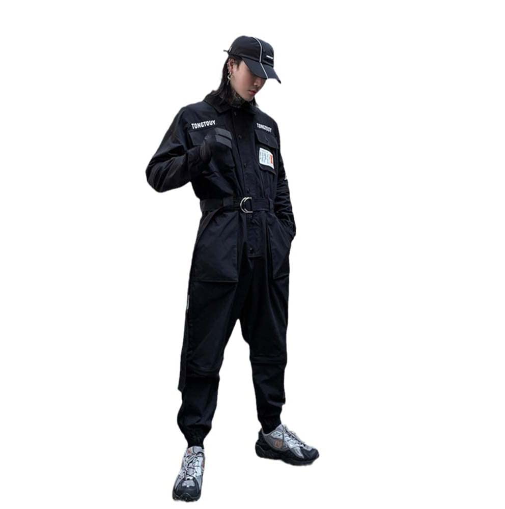 **Men's Casual Jumpsuit - Autumn & Summer Youth Overalls with Matching Top & Small Foot Pants | Comfortable Streetwear for Daily Wear, Outdoor Activities & Fashion Outfits**