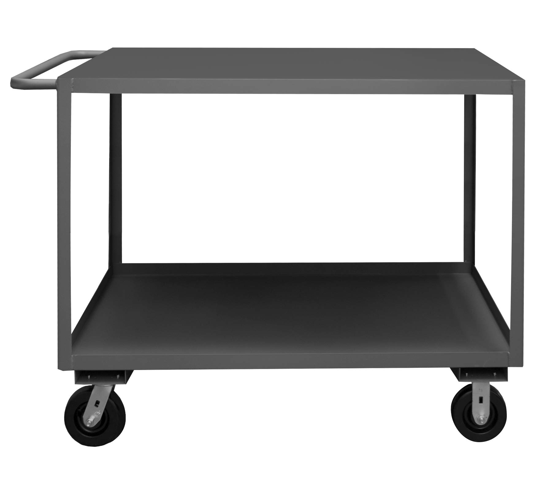 Durham RSC-1830-2-3K-TLD-95 Industrial Stock Cart with 2 Shelves - Heavy Duty Warehouse Utility Cart for Storage and Organization in Factories, Workshops & Retail Stores