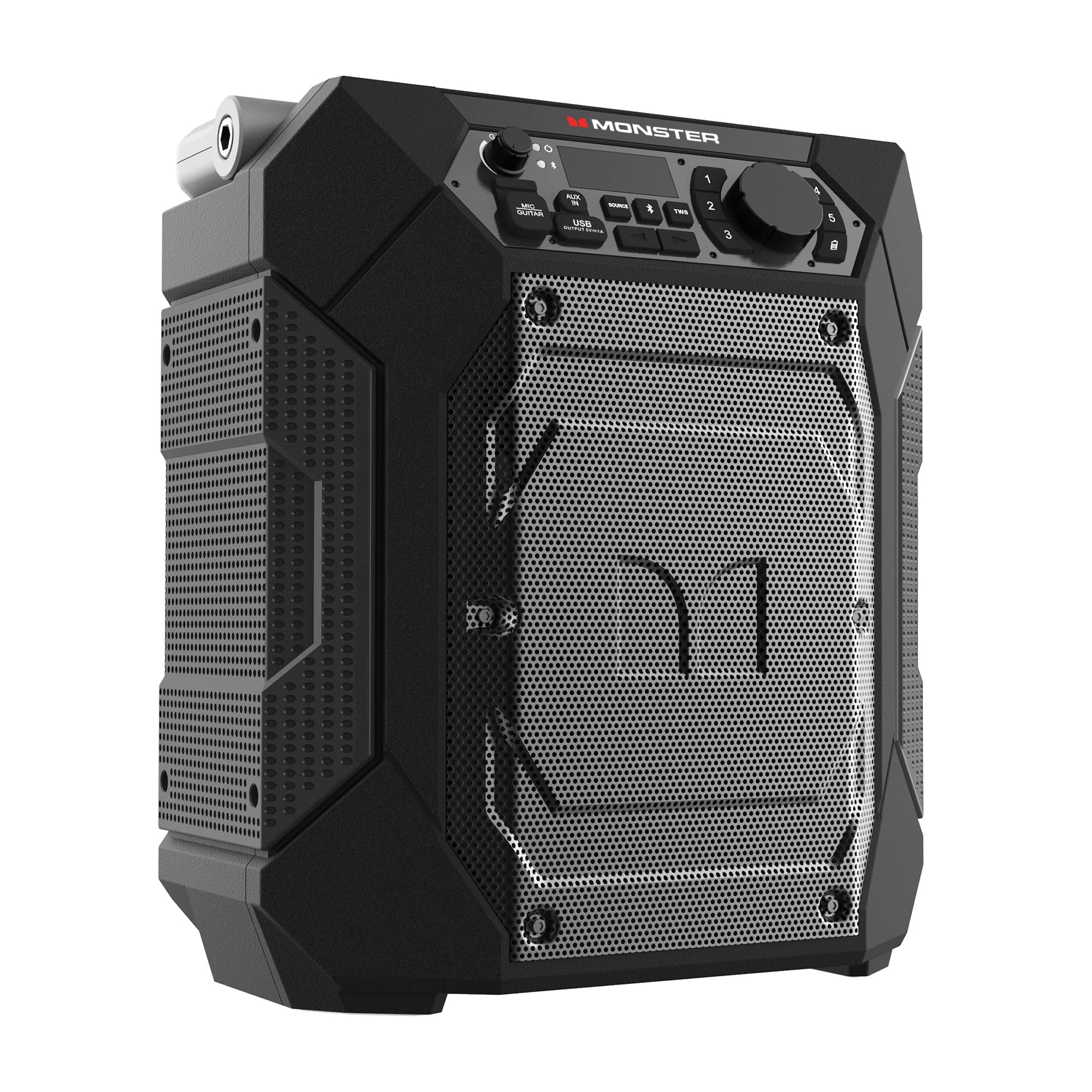 Monster Rocker 270 Sport - 60W Portable Bluetooth Speaker with 24H Playtime, IPX4 Waterproof, TWS Pairing for Indoor & Outdoor Use | Perfect for Beach, Camping, Pool Parties & Home Entertainment