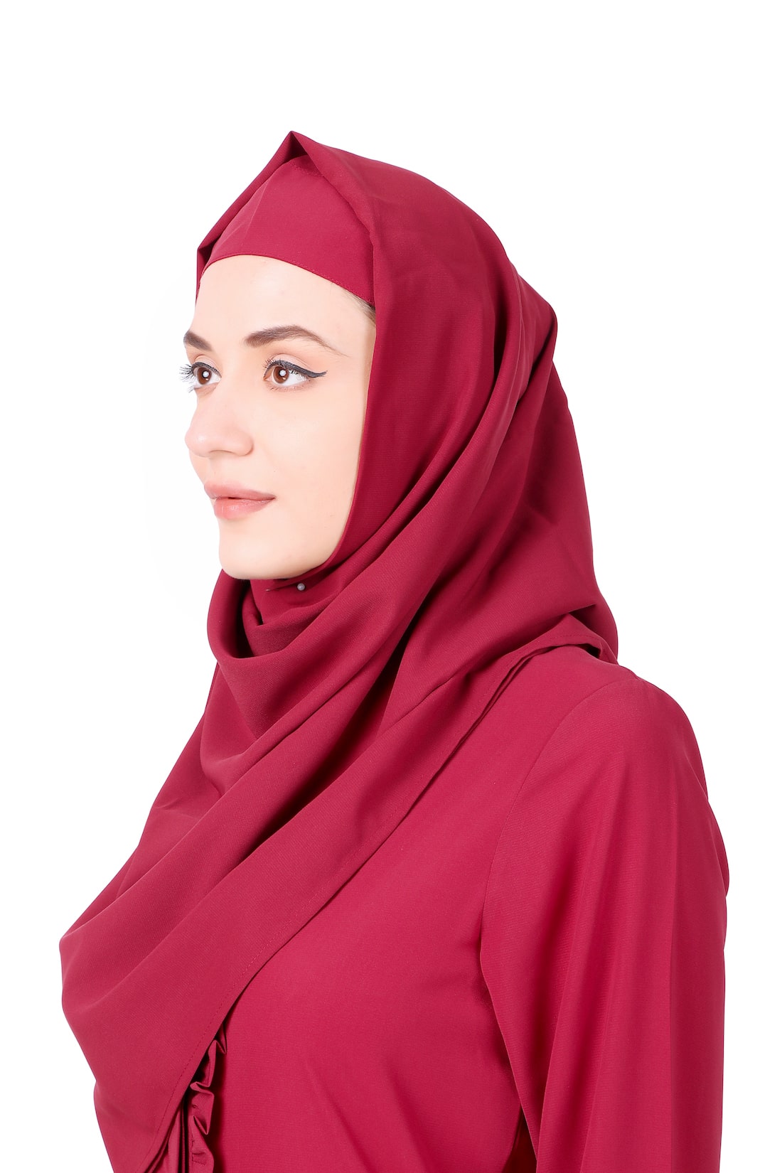 Elegant Full Front Open Abaya with Frills on Placket - Modest Muslim Dress for Women - Perfect for Prayer, Eid, and Special Occasions