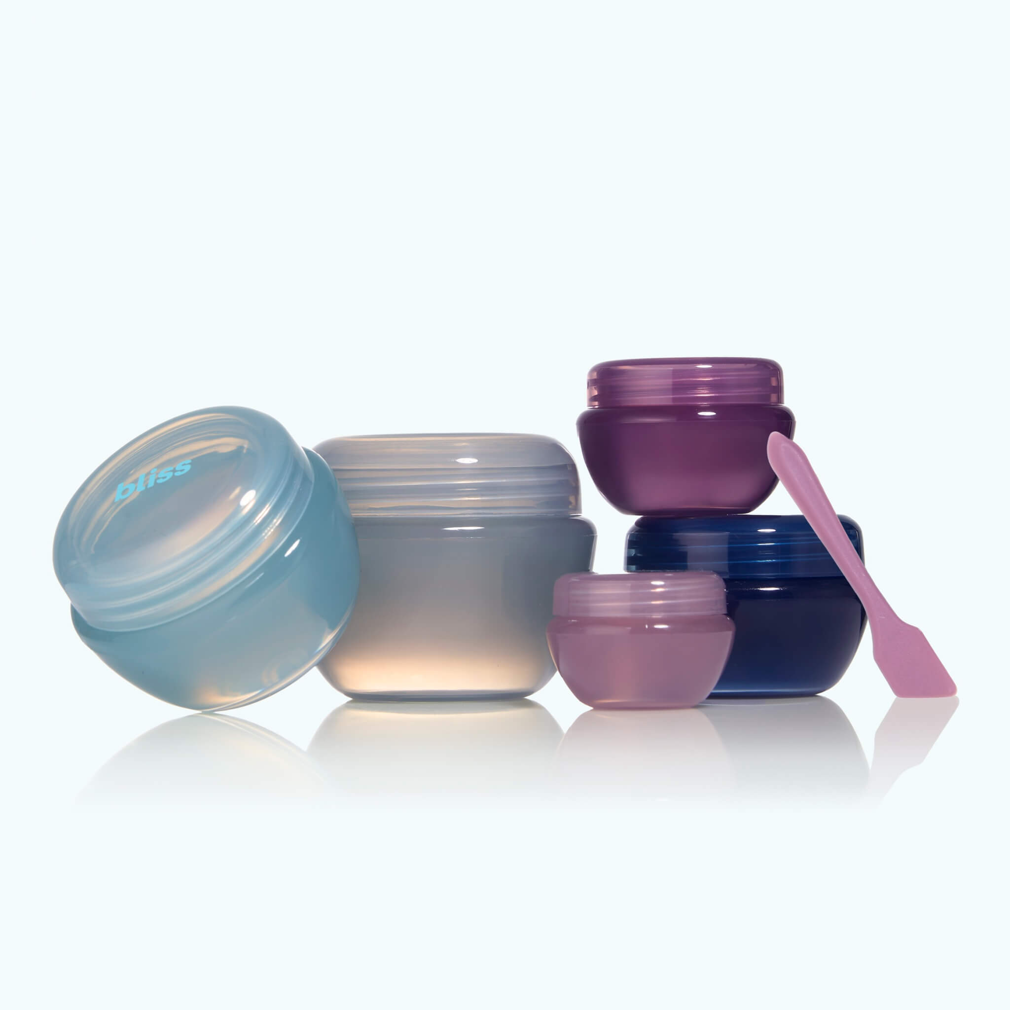 Portable Spa To Go Reusable Travel Jar with Spatula Set - Perfect for On-the-Go Skincare & Travel Essentials