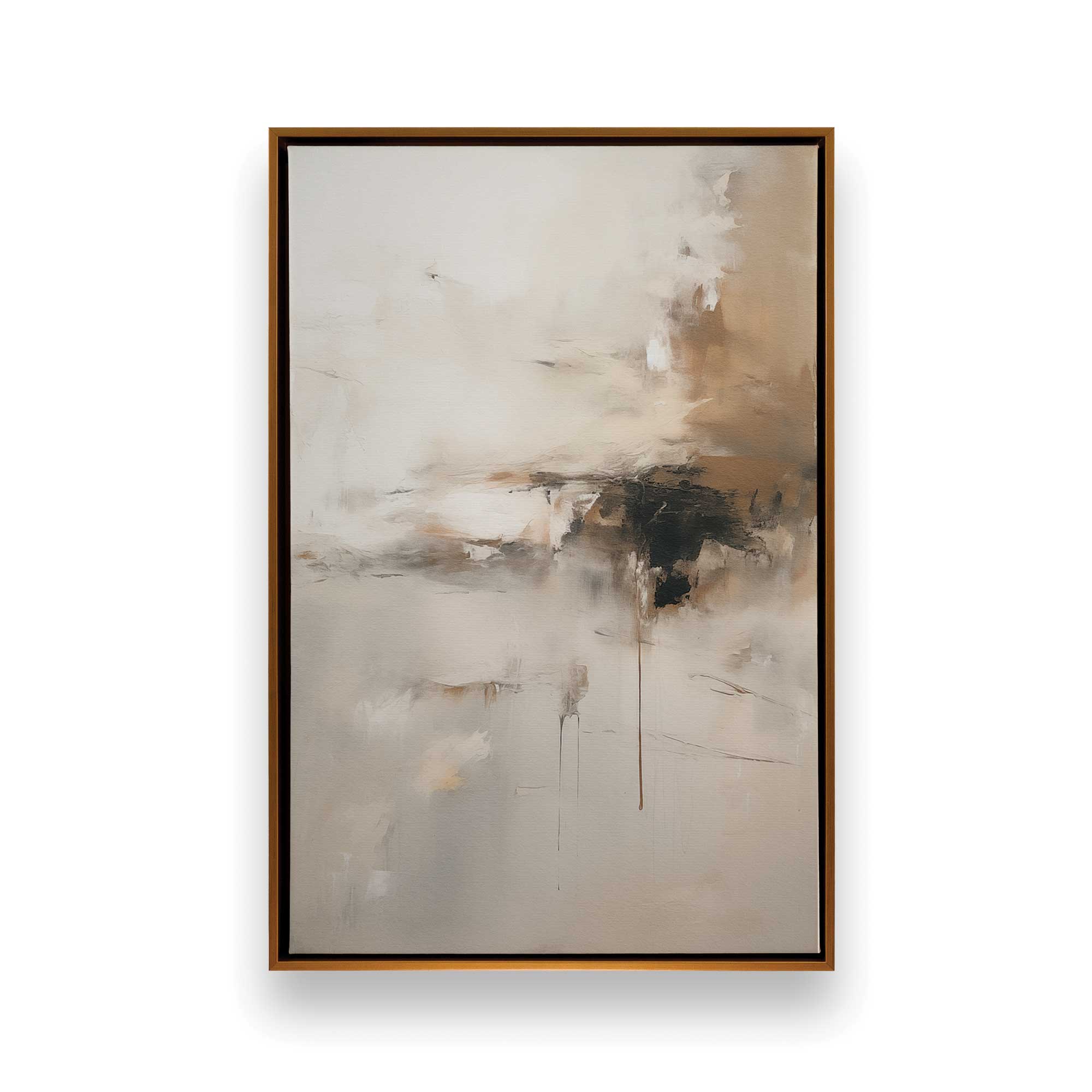 Gentle Gilded Gust - Set of 3 Canvas Wall Art Prints | Modern Home Decor for Living Room, Bedroom & Office