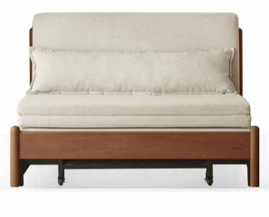 Solid Beech Wood Sofa Bed - Convertible Sleeper Sofa for Small Spaces, Guest Room & Living Room - Comfortable & Space-Saving Furniture