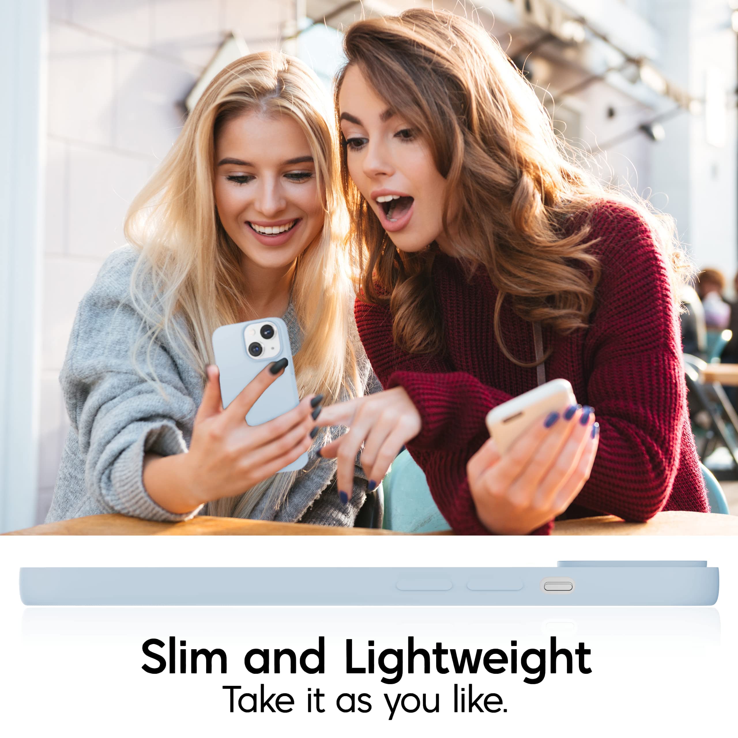 Premium Silicone iPhone 13 Mini Case - Baby Blue | Ultra Slim Shockproof Protective Cover with Soft Anti-Scratch Microfiber Lining | 5.4 Inch Pastel Cute Light Blue Phone Case | Perfect for Everyday Use, Travel & Outdoor Activities