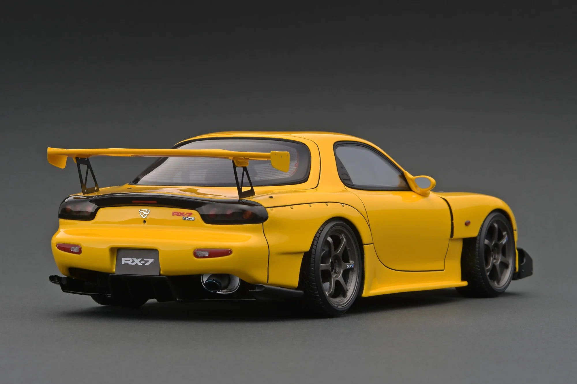 1:18 Scale Mazda RX-7 FD3S RE Amemiya Yellow Diecast Model Car - Collectible Japanese Tuner Vehicle for Display & Racing Enthusiasts (Perfect for Home Office Decor, Car Shows & Gift Giving)