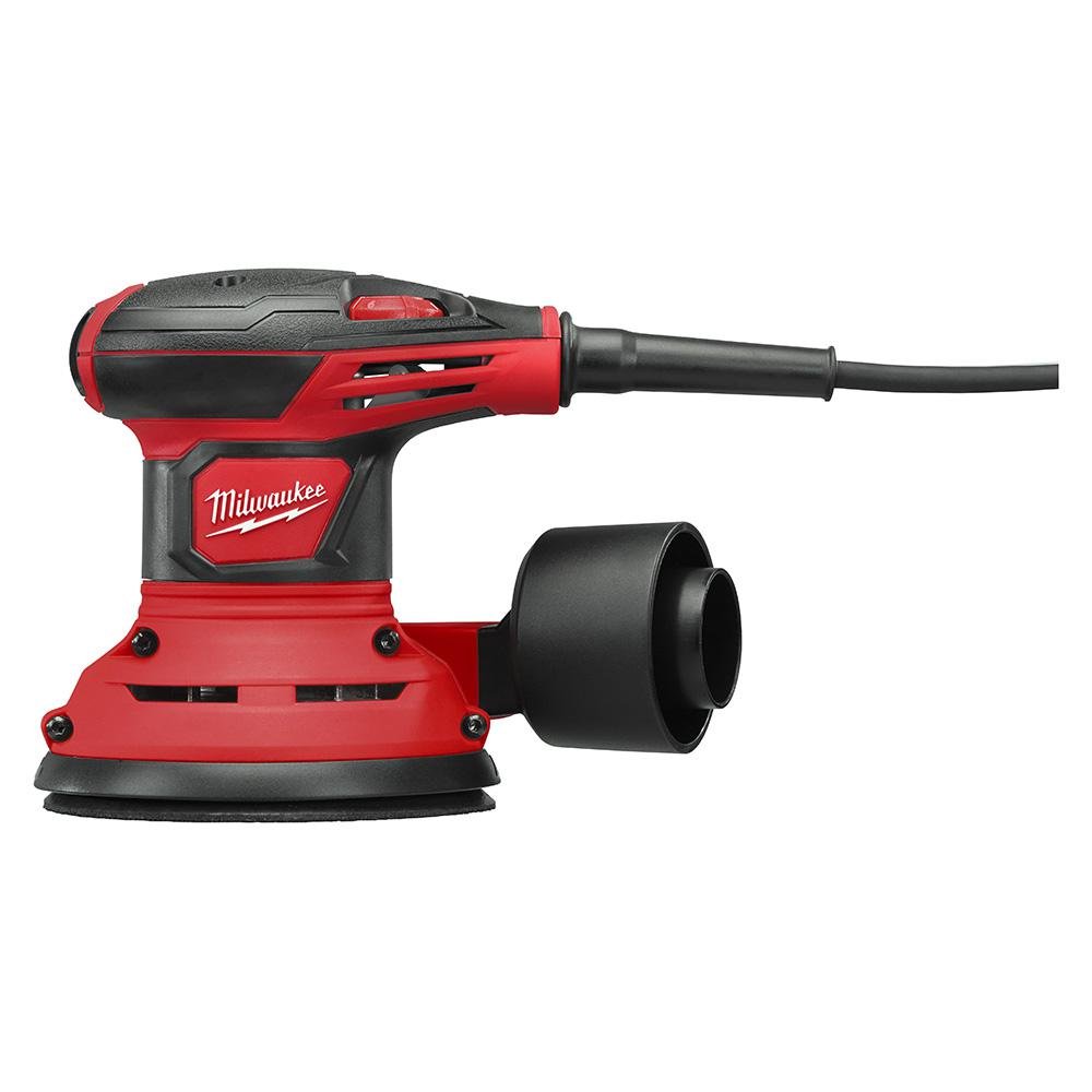 Milwaukee 6034-21 5-Inch Random Orbit Palm Sander - Lightweight & Powerful for Woodworking, Sanding Furniture, DIY Projects & Home Renovation