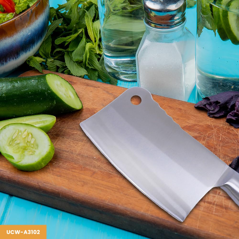 Premium 12-Inch Stainless Steel Butcher Knife - Single Forged Cleaver for Precision Meat Cutting & Chopping - Ergonomic Comfort Grip Handle - Perfect for Home Kitchen, Restaurant & Professional Butcher Use