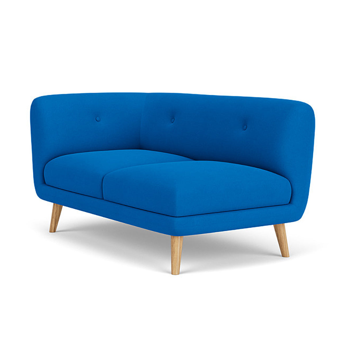 Alfred Fabric Left 2 Seater Modular Sofa - Modern L-Shaped Sectional Couch for Living Room, Lounge & Small Spaces - Comfortable & Stylish Home Furniture