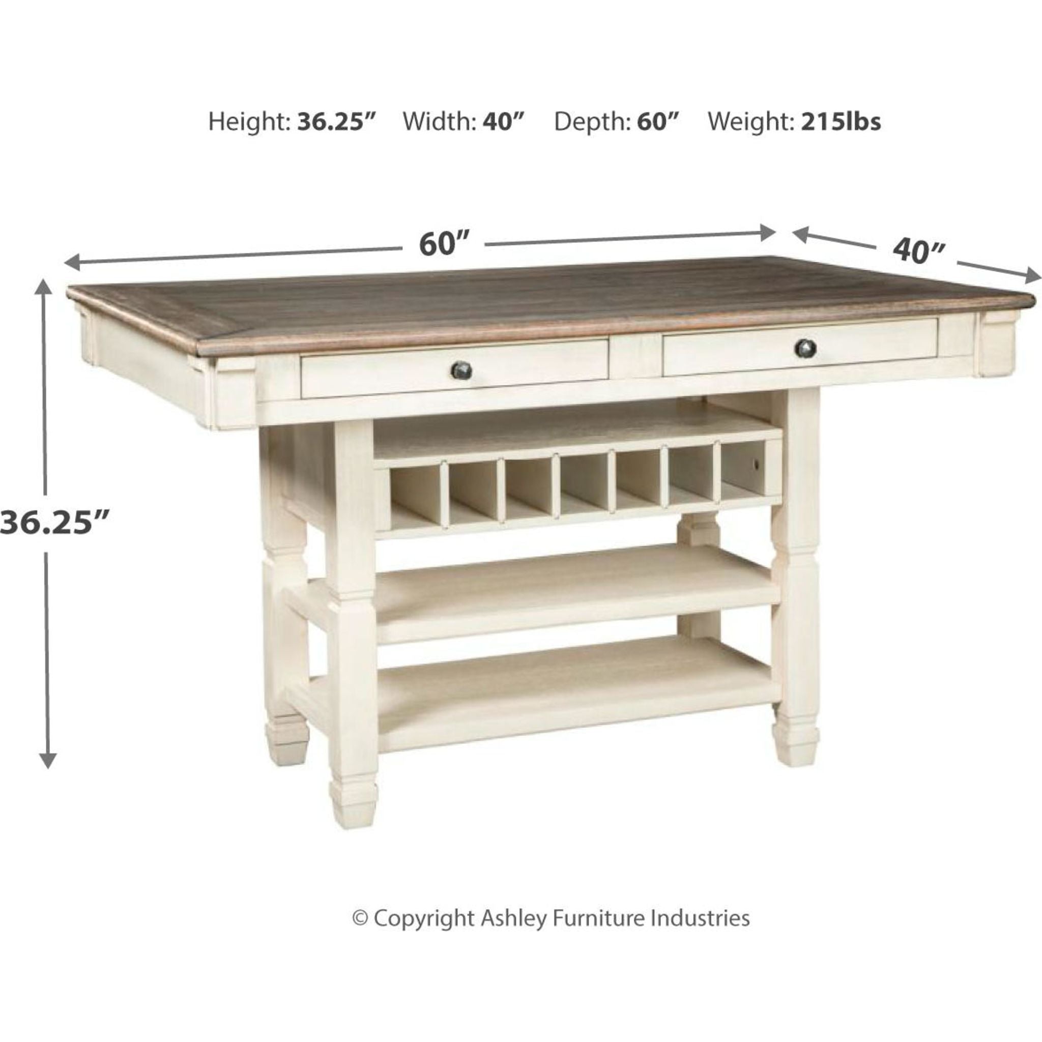 Bolanburg 5-Piece Counter Height Dining Set - Modern Kitchen Table and Stools for Small Spaces - Perfect for Breakfast Nook, Apartment, or Bar Area