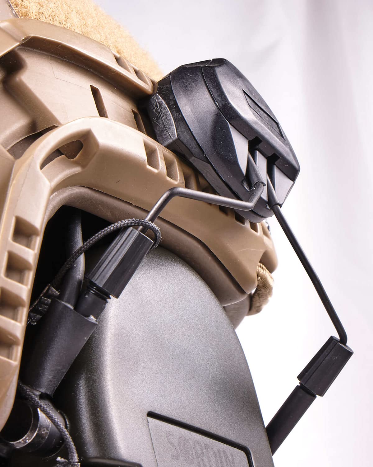 Sordin 60160 ARC Rails Helmet Adapter - Compatible with All Sordin Supreme Pro-X & Supreme Pro Headphones with Slim Headbands - Tactical Rail Connector for Ear Protection Muffs - Perfect for Shooting Range, Construction & Industrial Noise Safety