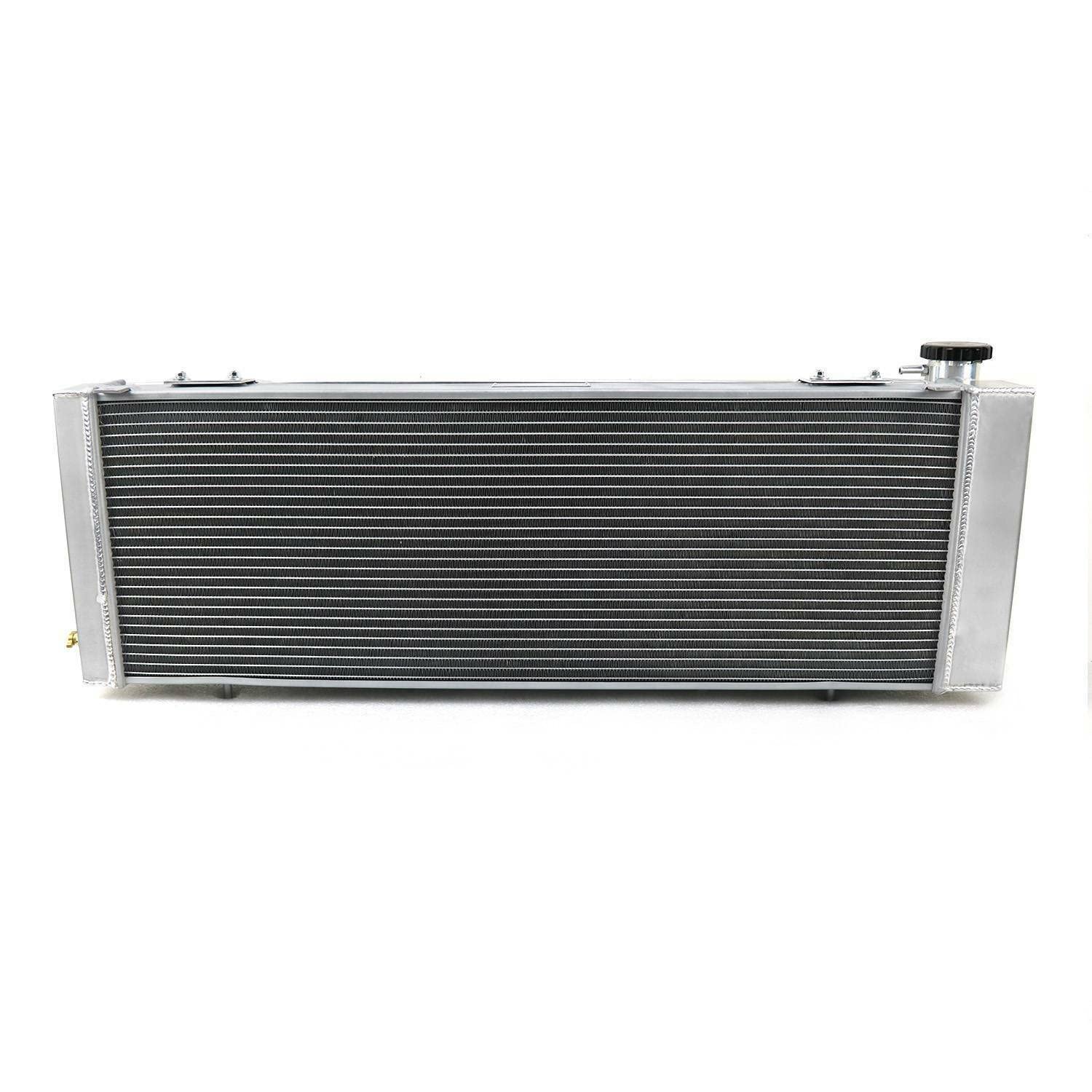 Full Aluminum Radiator for 1991-2001 Jeep Cherokee & Comanche 2.5L 4.0L L4 L6 Gas Engine - 1 Row Core Replacement Radiator with Shroud Fan Relay Kits - Perfect for Off-Roading, Daily Driving & Engine Cooling Upgrades
