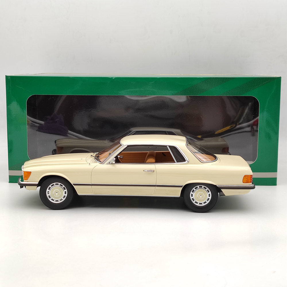 1:18 Scale Mercedes Benz 350 SLC W107 1973 Limited Edition White Resin Model Car - Collectible Diecast for Display, Gifts & Car Enthusiasts