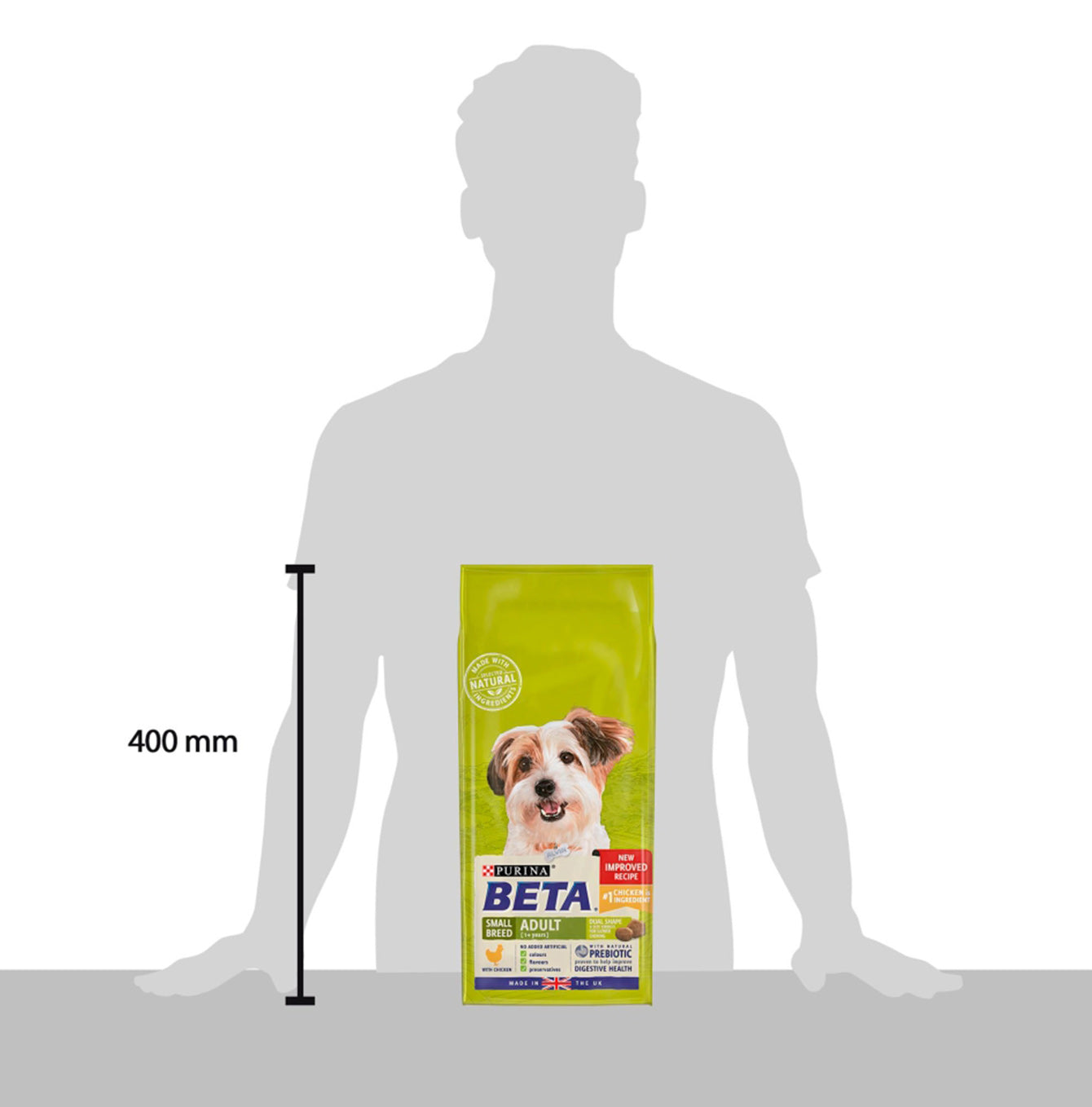 Purina Beta Adult Small Breed Dry Dog Food with Chicken - 2KG (4.4 lbs) - High Protein Nutrition for Small Dogs - Perfect for Daily Feeding & Active Lifestyles