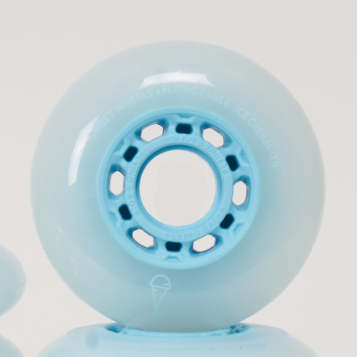 Flying Eagle 76mm Ice Skating Wheels for Roller Skates - Blue - Perfect for Indoor and Outdoor Roller Skating, Rink, and Park Use
