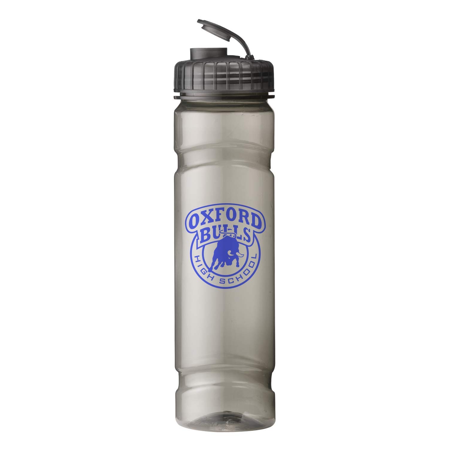 Custom 24 oz PolySure™ Jetstream Water Bottles - Bulk Order 150 Pcs at $1.69 Each - Personalized Logo PromoStadium™ - Translucent Smoke - Perfect for Corporate Gifts, Sports Teams & Brand Promotions