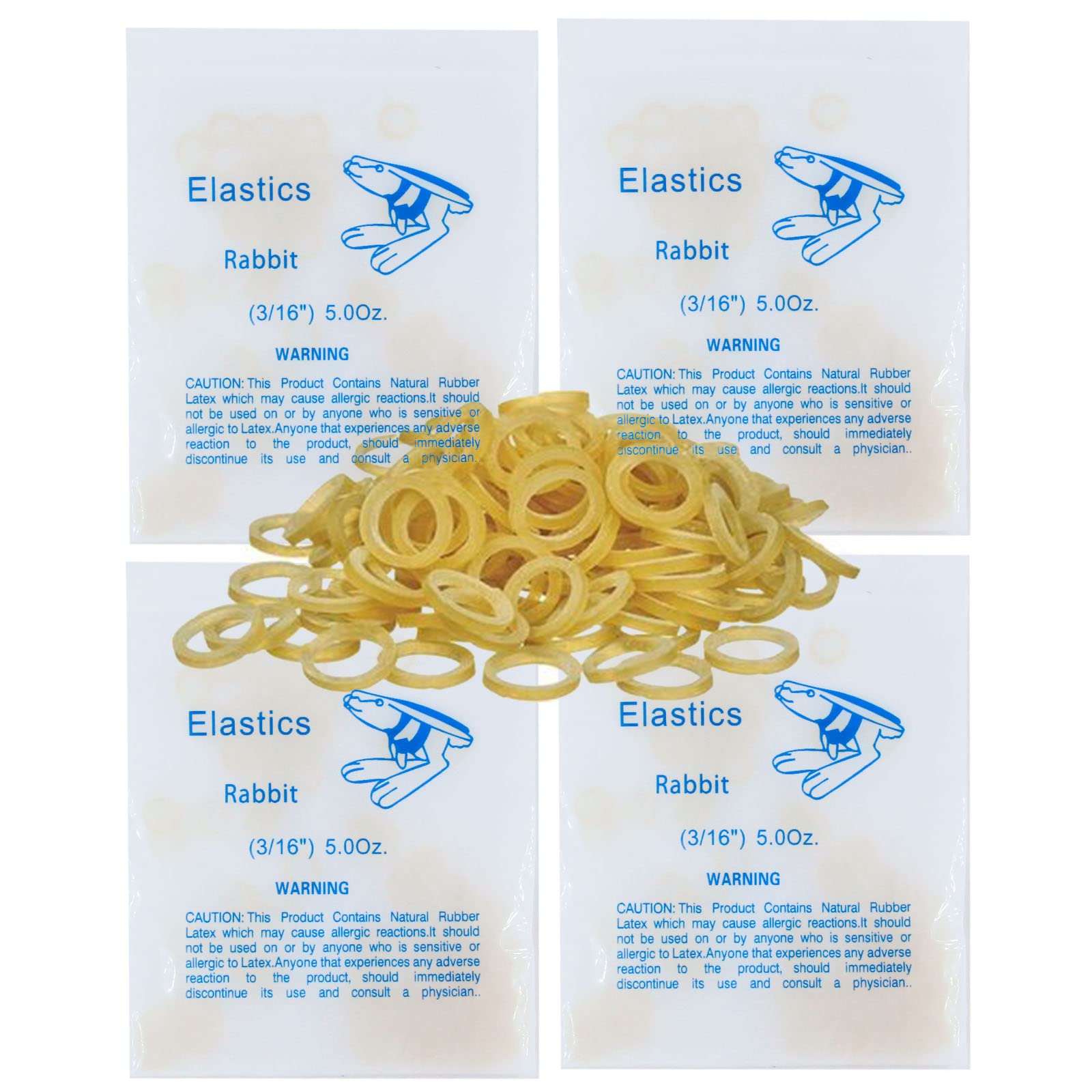 400 Pack Orthodontic Elastics - Dental Rubber Bands for Braces - Medium 5 Oz, 3/16