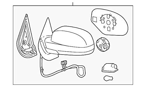 Genuine GM 20843177 Outside Rear View Mirror - Replacement Car Side Mirror for Chevy, GMC, Buick, Cadillac - Perfect for Safe Driving & Parking Assistance