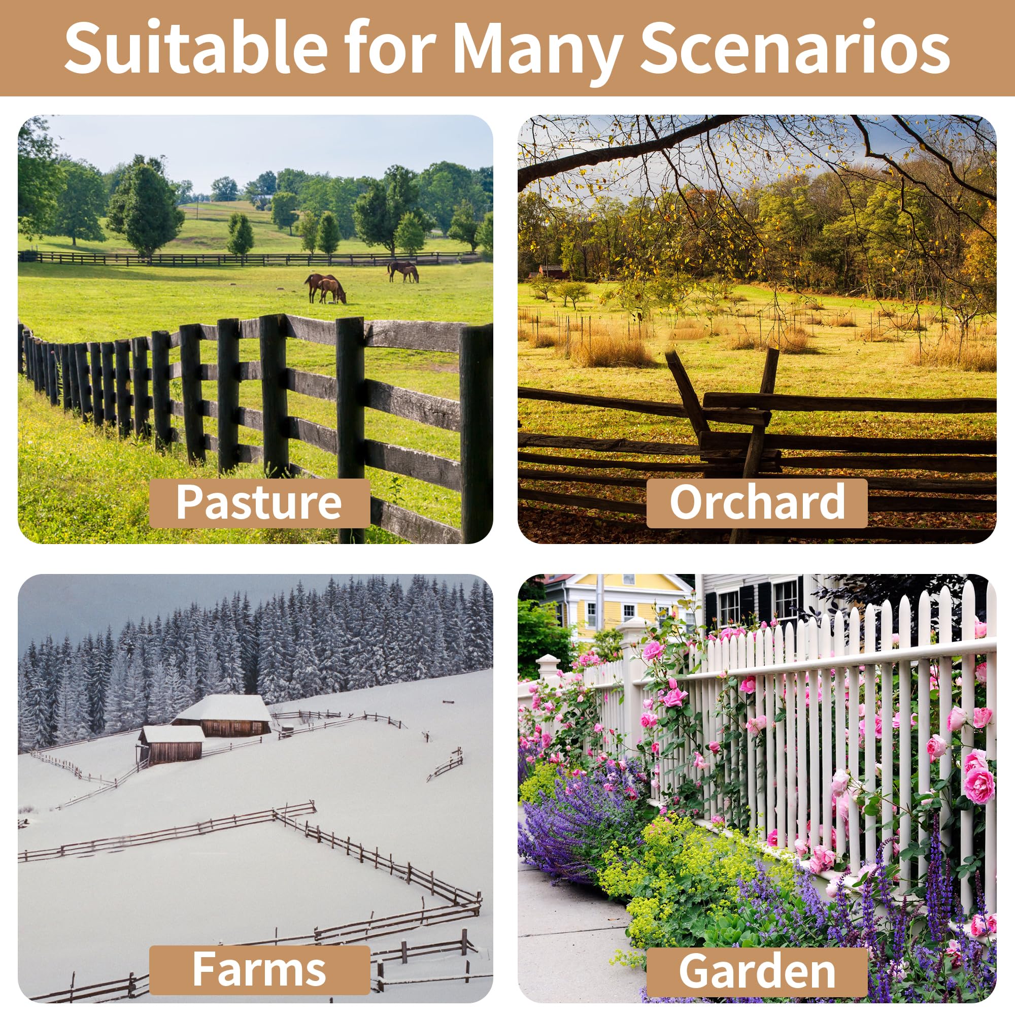 300 Pcs 2'' Heavy Duty Fence Staples - Reusable Galvanized Steel Fence Fasteners with Wire Fixer - Rustproof Fence Nails for Wire Mesh & Woven Fencing - Easy Installation with Cordless Drill - Perfect for Farm, Garden, and Livestock Enclosures