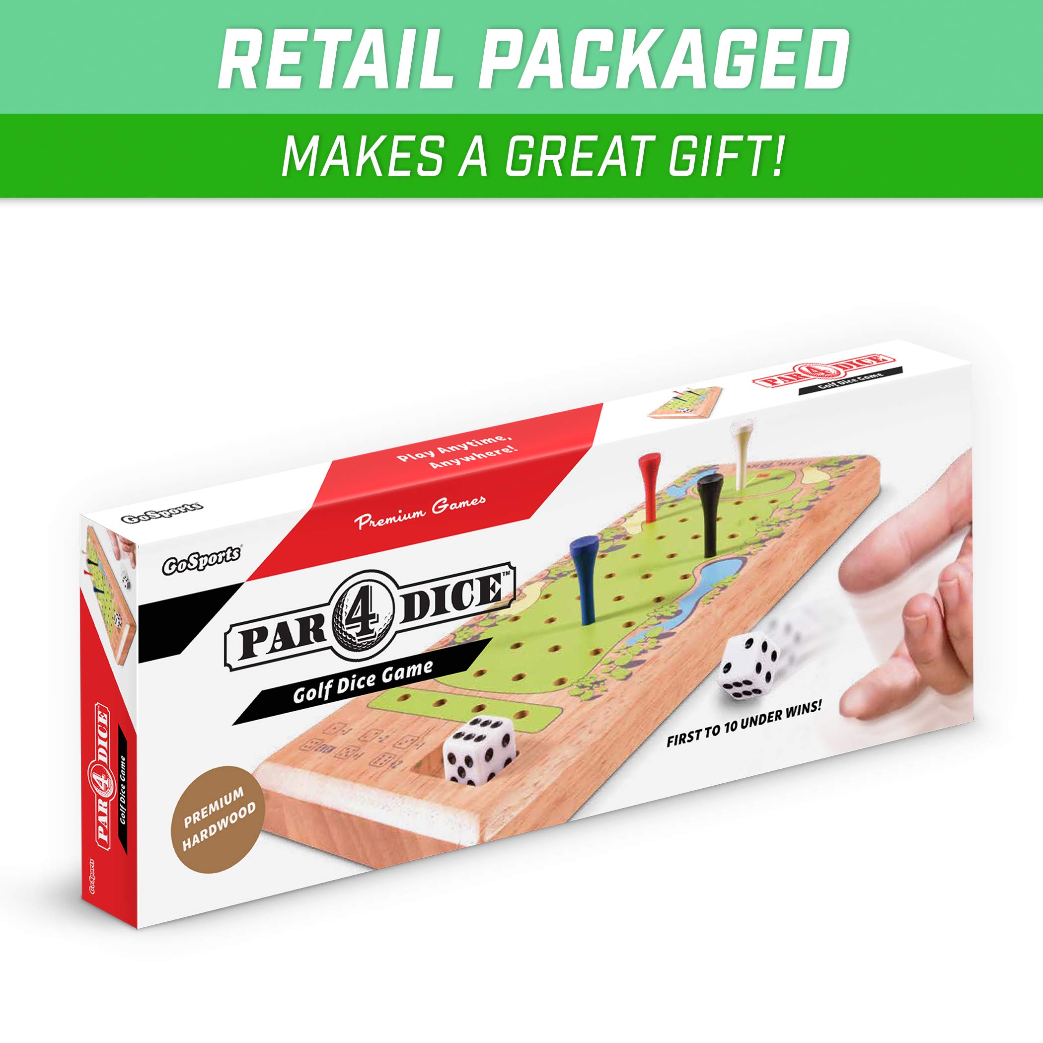 GoSports Par 4 Dice Golf Tabletop Game - Fun Family Board Game for Adults & Kids - Perfect for Parties, Travel & Indoor Entertainment