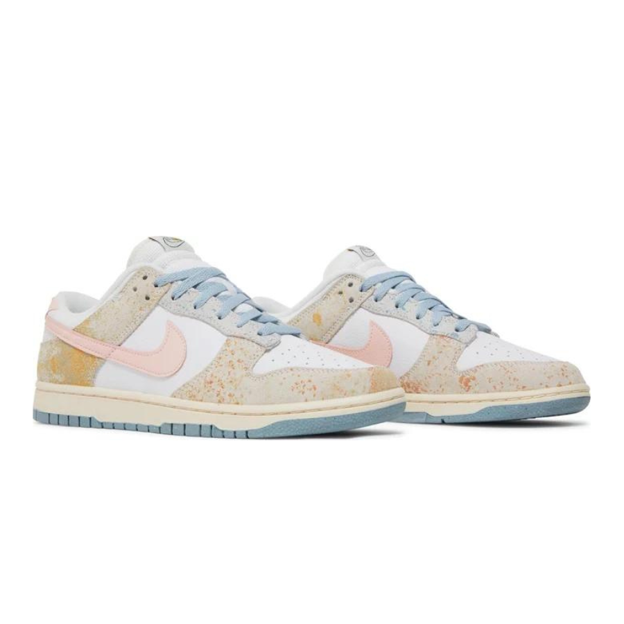 Nike Dunk Low Oxidized White Pink Blue Sneakers - Women's Casual Shoes for Running, Walking & Streetwear Fashion