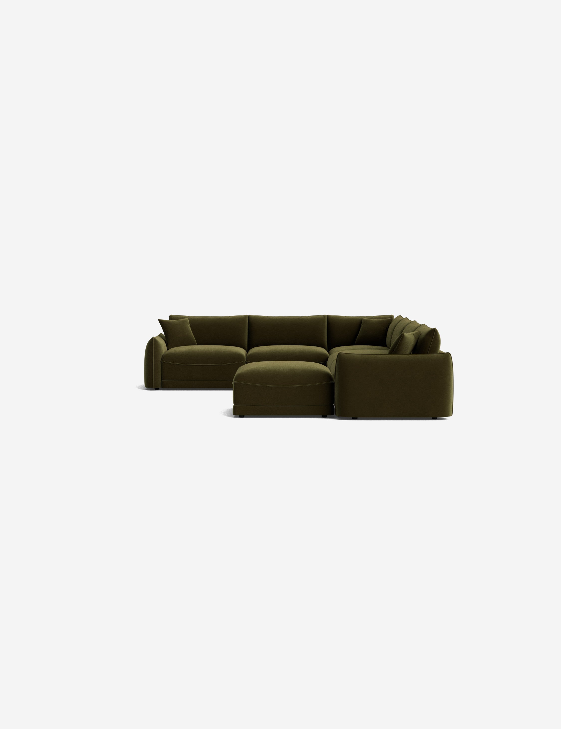 Balmer Modular Corner Sectional Sofa with Ottoman - Modern L-Shaped Couch for Living Room, Family Room & Home Theater - Comfortable & Stylish Furniture for Relaxing & Entertaining