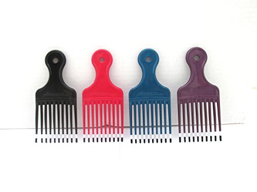 Mebco Double Dipped Small ML200 Black 4-Piece Hair Care Set - Brush, Comb, Pick & Detangler for All Hair Types (Short/Long, Coarse, Kids & Adults) - Perfect for Salon Styling, Home Use & Travel Hair Care
