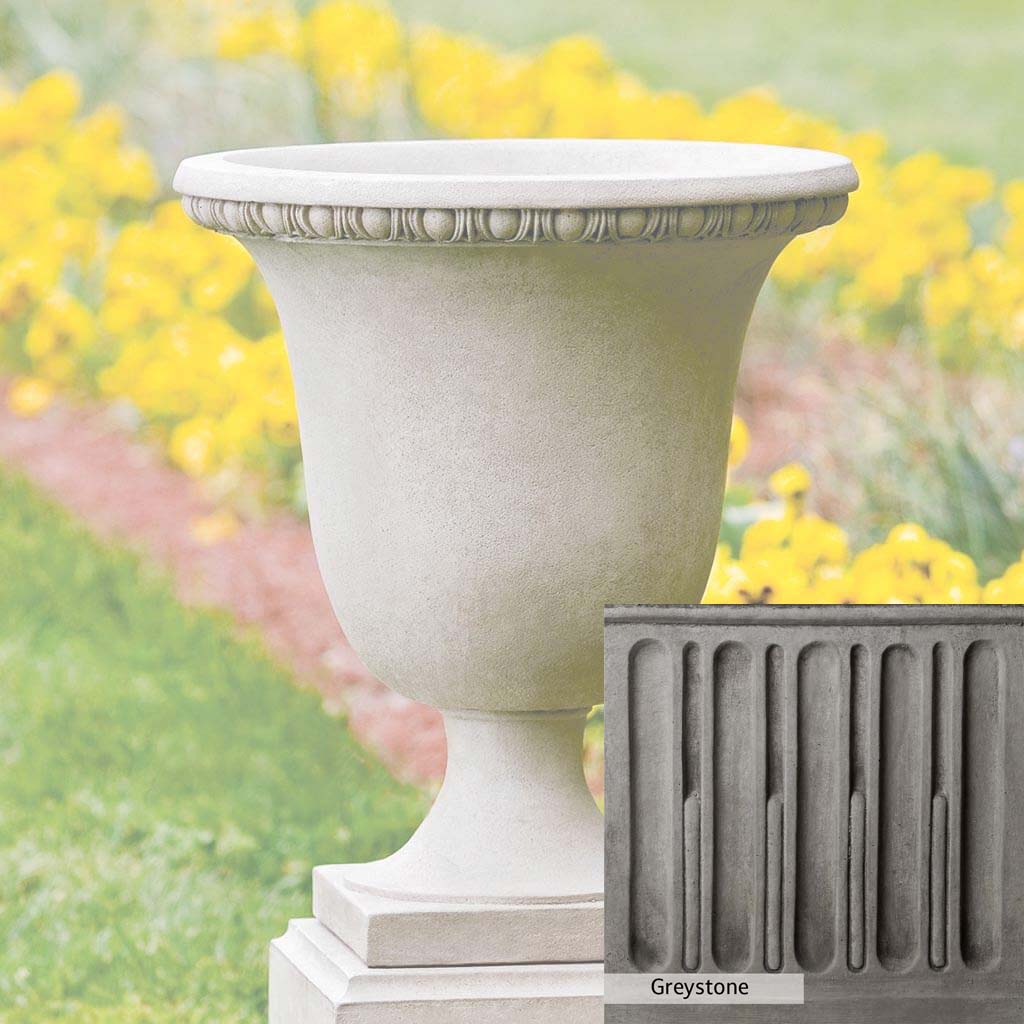 Campania International Williamsburg Egg and Dart Urn - Classic Garden Urn for Outdoor Decor, Patio, and Landscape Design | Elegant Resin Planter with Egg and Dart Motif