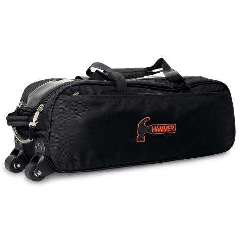 Premium Slim Triple Tote Black Bowling Bag - Durable & Stylish for League Play, Practice & Travel | Perfect for Bowling Enthusiasts & Professionals
