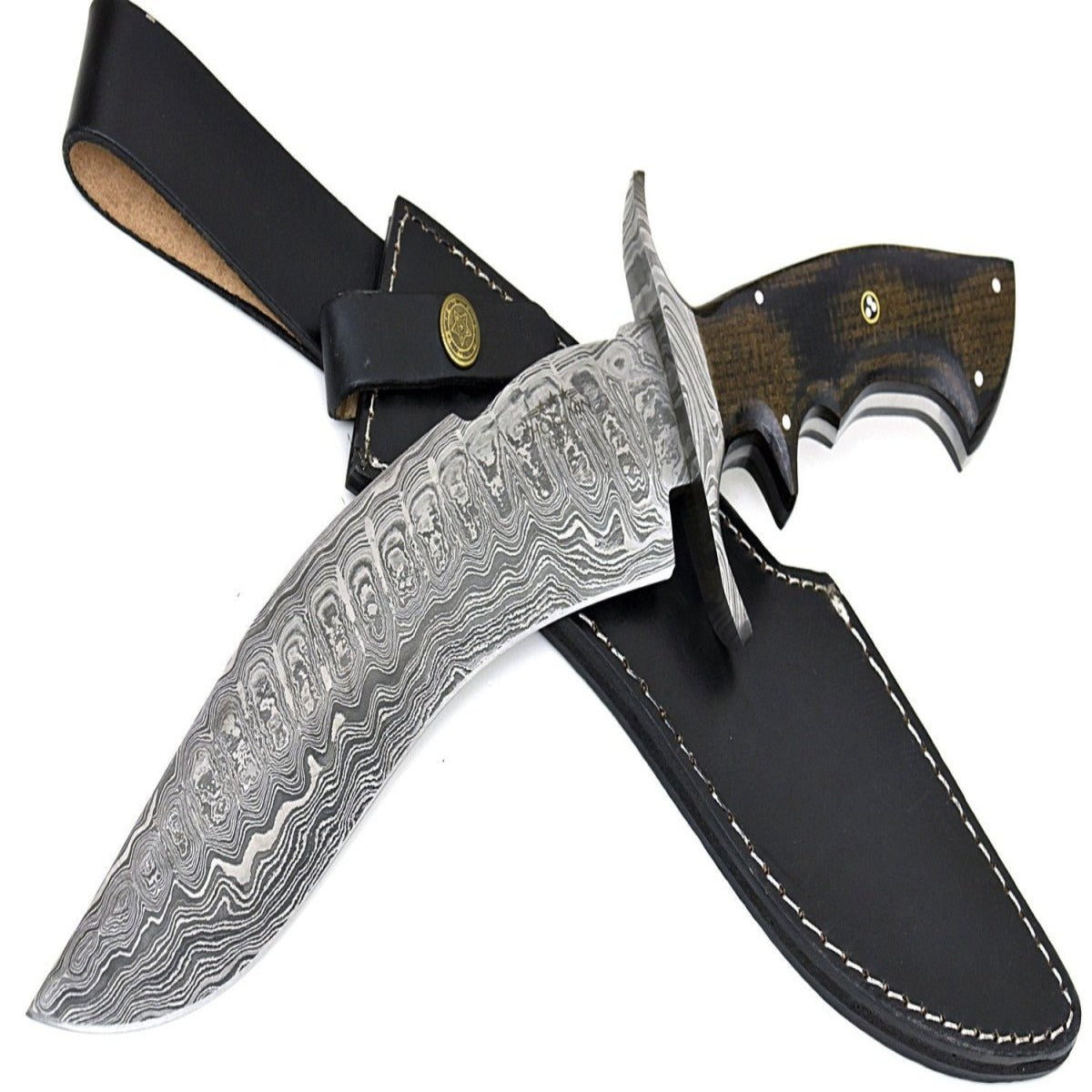 Valor Premium Bowie Knife with Durable Micarta Handle - Hunting, Camping & Outdoor Survival Knife for Bushcraft and Tactical Use
