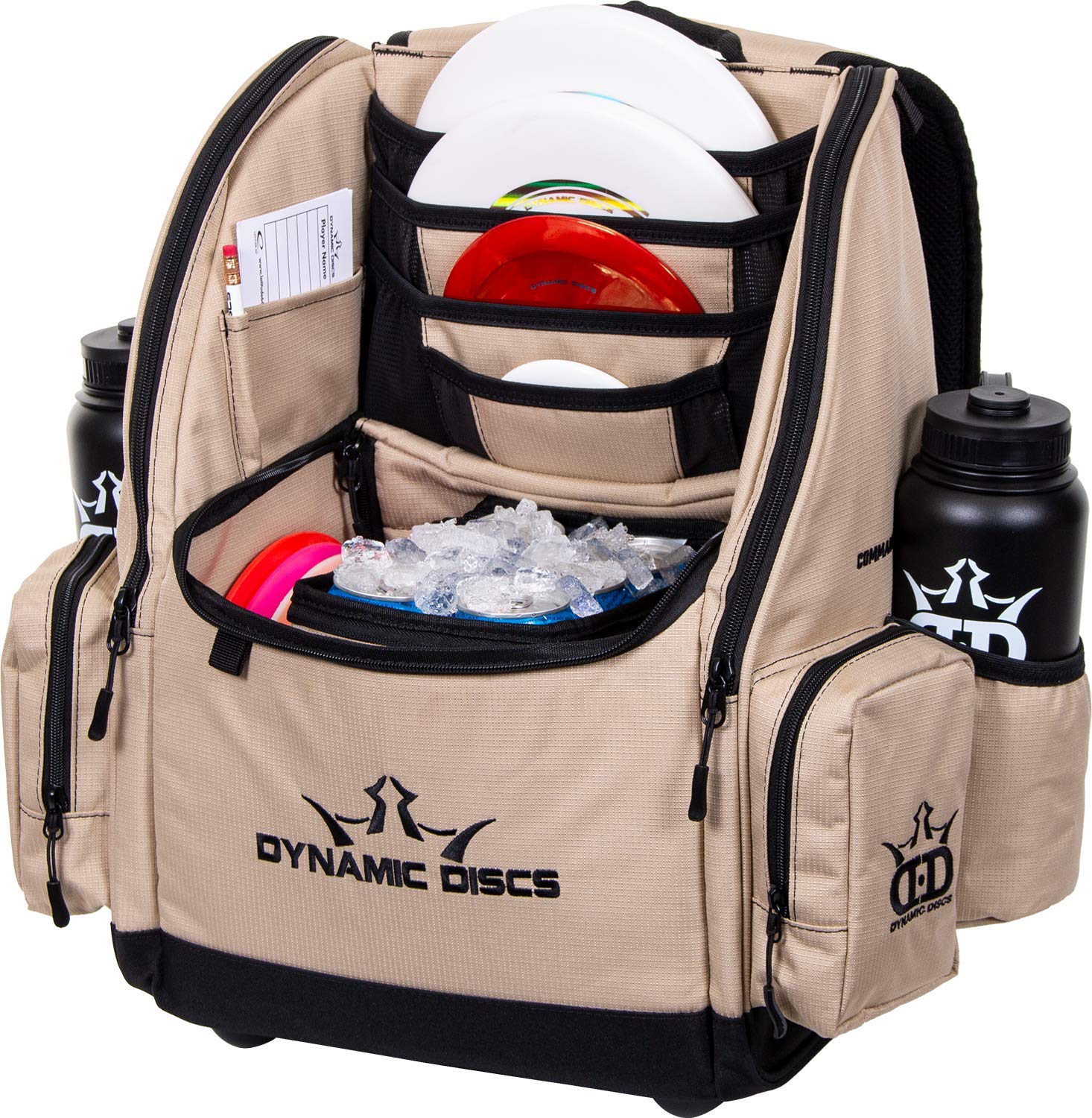 Dynamic Discs Commander Backpack Disc Golf Bag - 20 Disc Capacity, 2 Deep Storage Pockets & 2 Water Bottle Holders | Premium Frisbee Golf Backpack for Tournaments, Practice & Outdoor Adventures